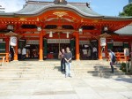 神戸の生田神社にて。