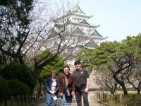 At Nagoya Castle on 3/19/09. Bob, Me and bob’s wife (from the right). The place is famous for beatiful cherry blossoms, but we were there a bit too early…